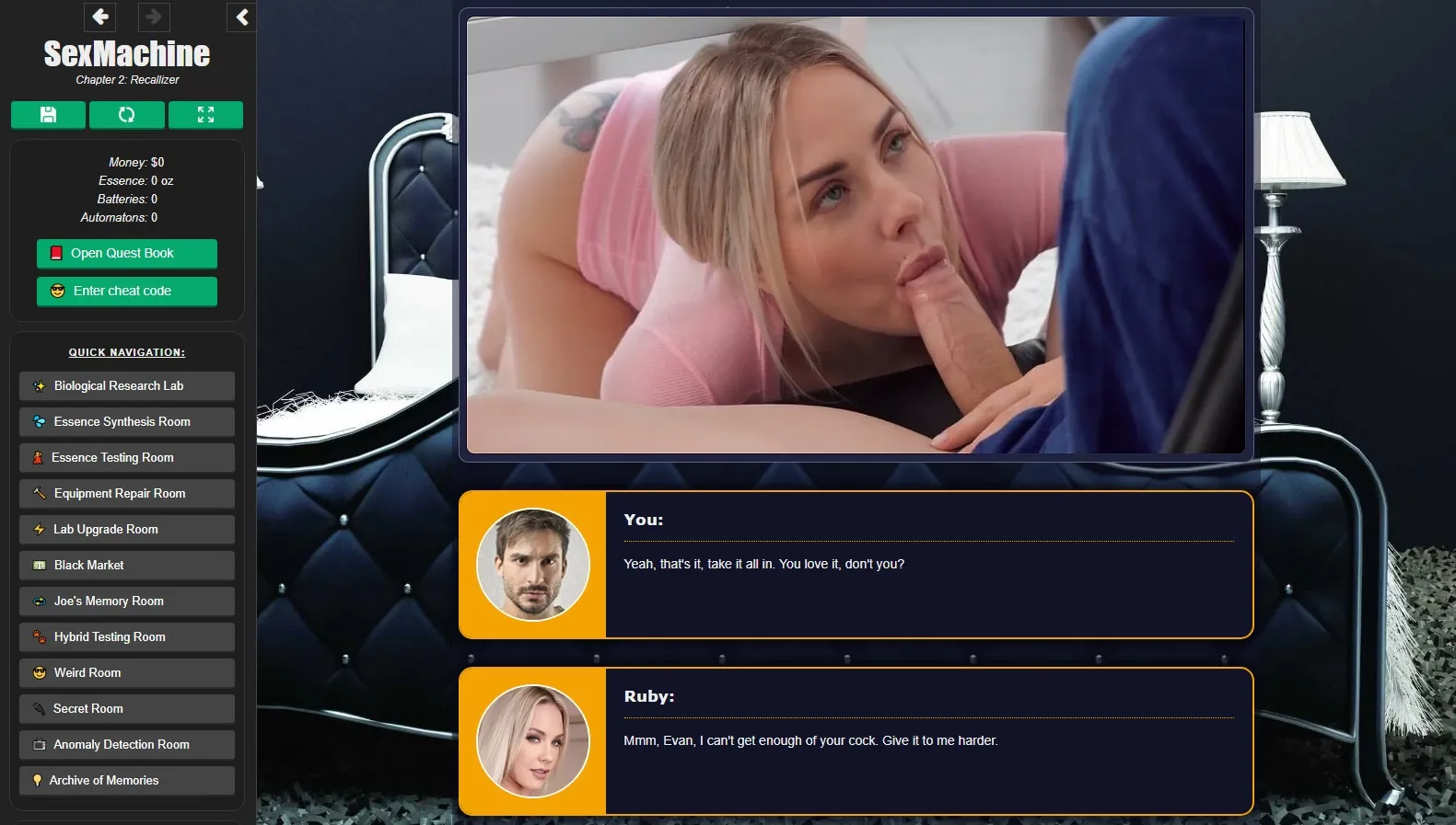 SexMachine gameplay screenshot 10 (HTML adult game) by SupremeAI – free download