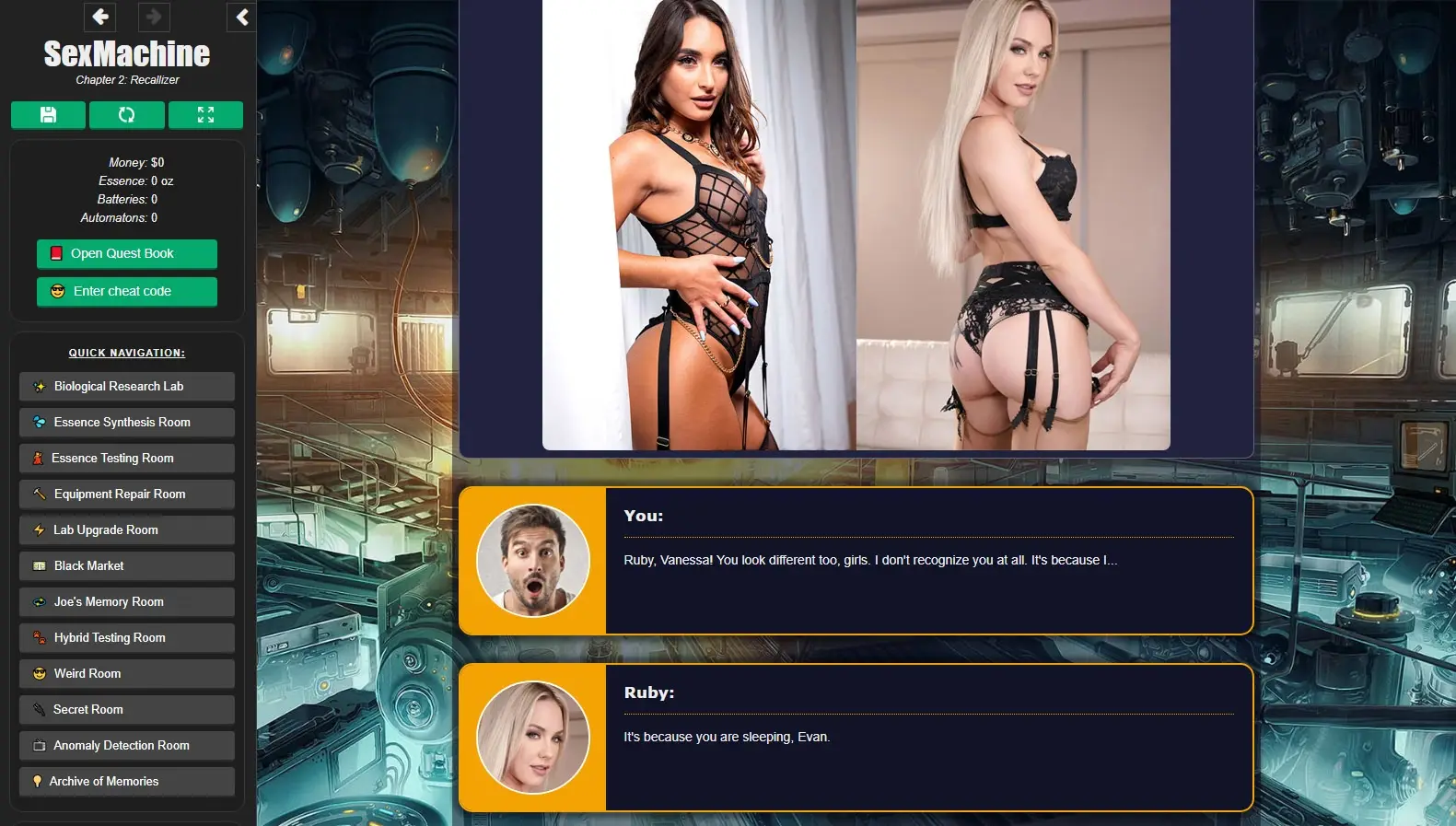 SexMachine gameplay screenshot 7 (HTML adult game) by SupremeAI – free download