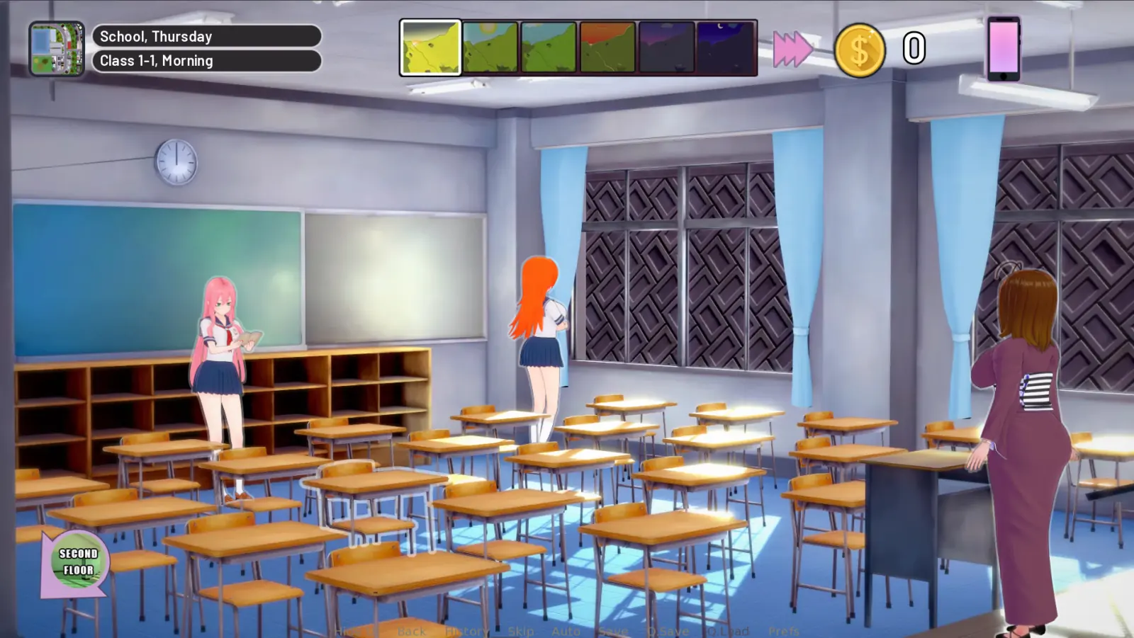 Waifu Slut School gameplay screenshot 5 (Ren'Py adult game) by mikiraus – free download