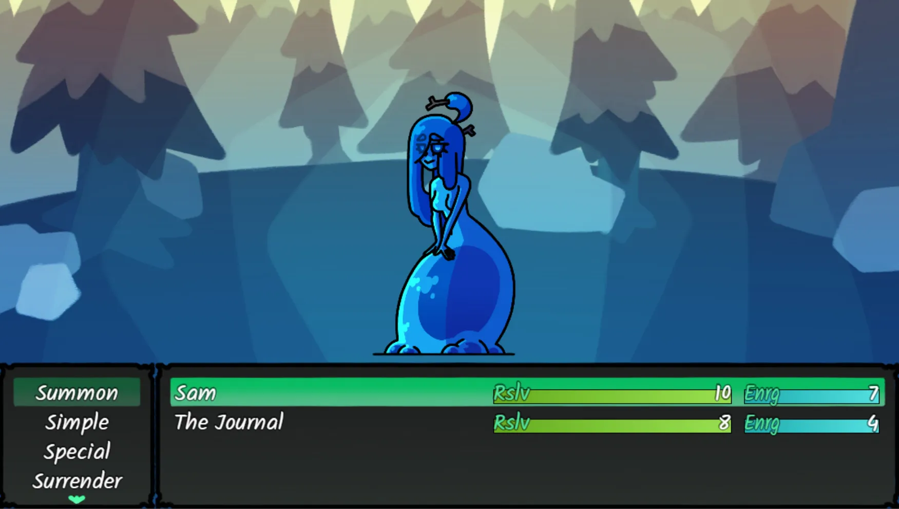 Journal Monstrae gameplay screenshot 1 (RPGM adult game) by Specific360 – free download
