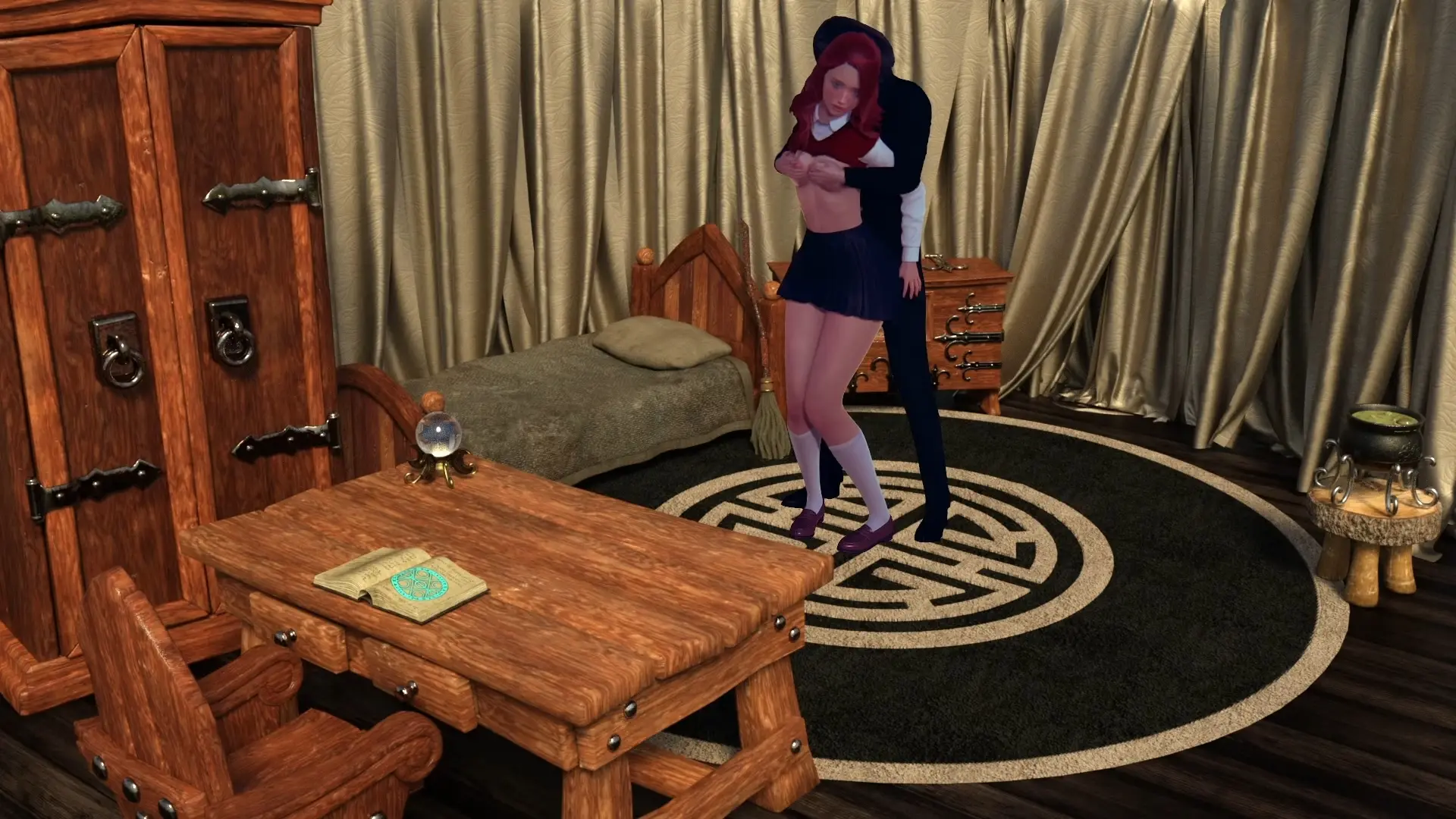 Witches Trainer Episode One gameplay screenshot 21 (Ren'Py adult game) by Kitty_SFM – free download