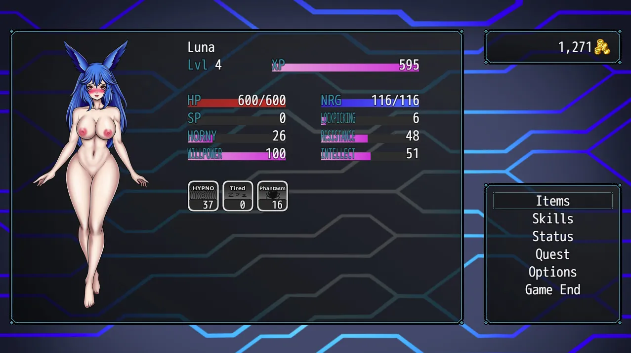 Spy Bunny Luna gameplay screenshot 2 (RPGM adult game) by Choyoru – free download
