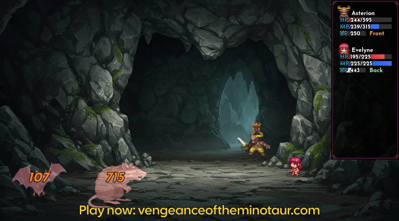 !!Vengeance of the Minotaur RPG gameplay screenshot 6 (Ren'Py adult game) by PlayClaritas – free download