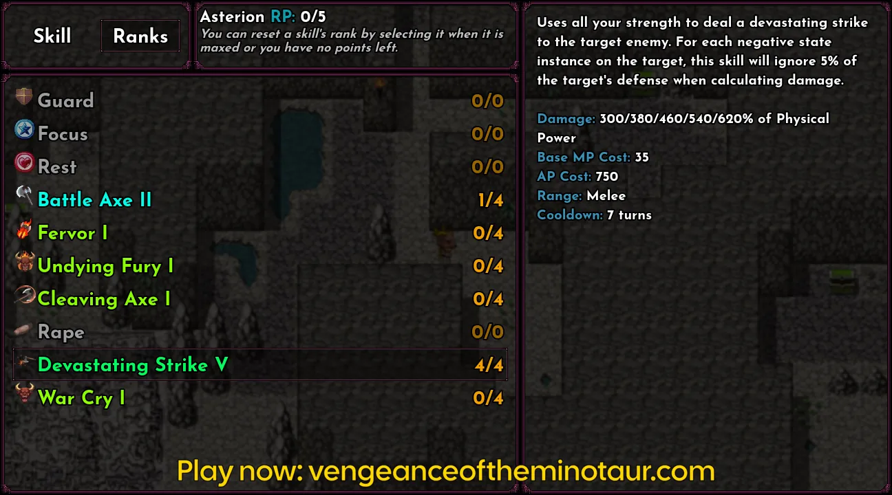 !!Vengeance of the Minotaur RPG gameplay screenshot 11 (Ren'Py adult game) by PlayClaritas – free download