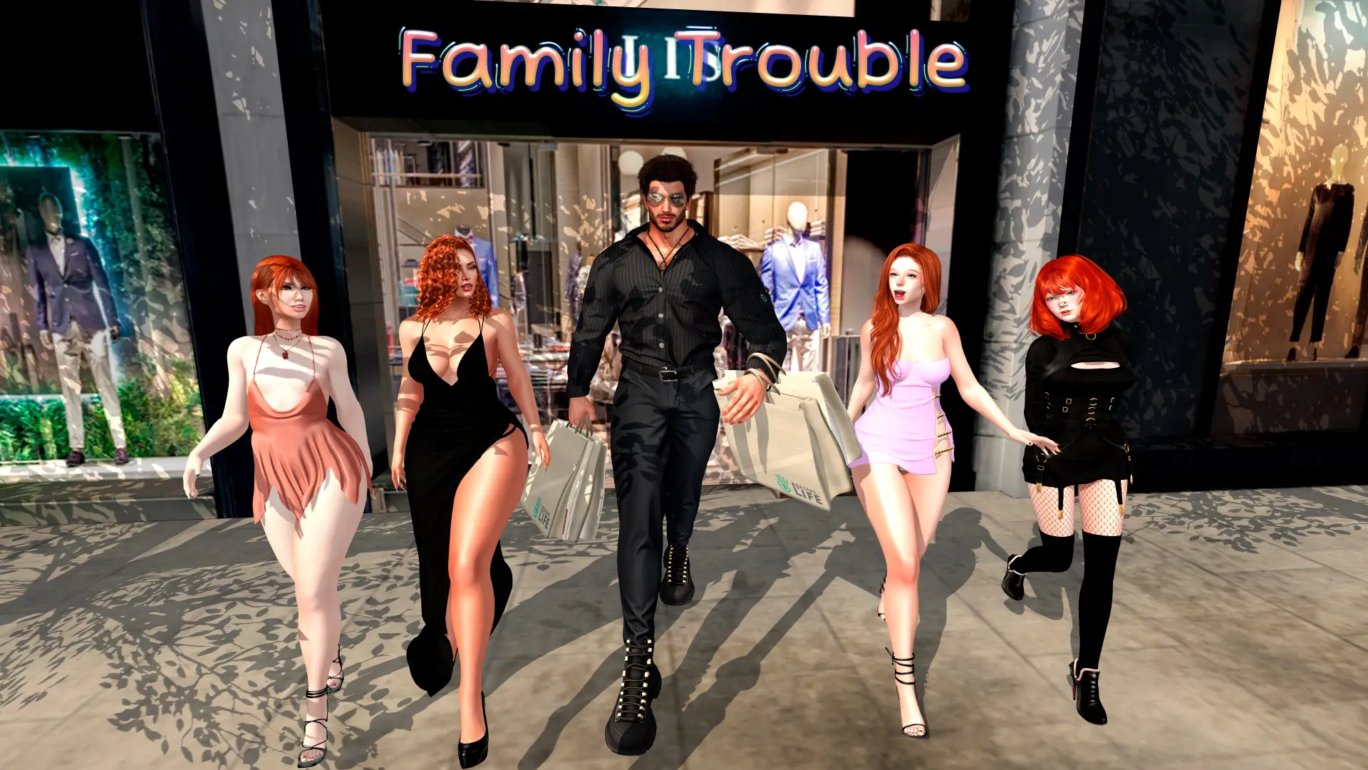 Family Trouble cover 0.9.87 – Ren'Py adult game by Goth Girl Games free download
