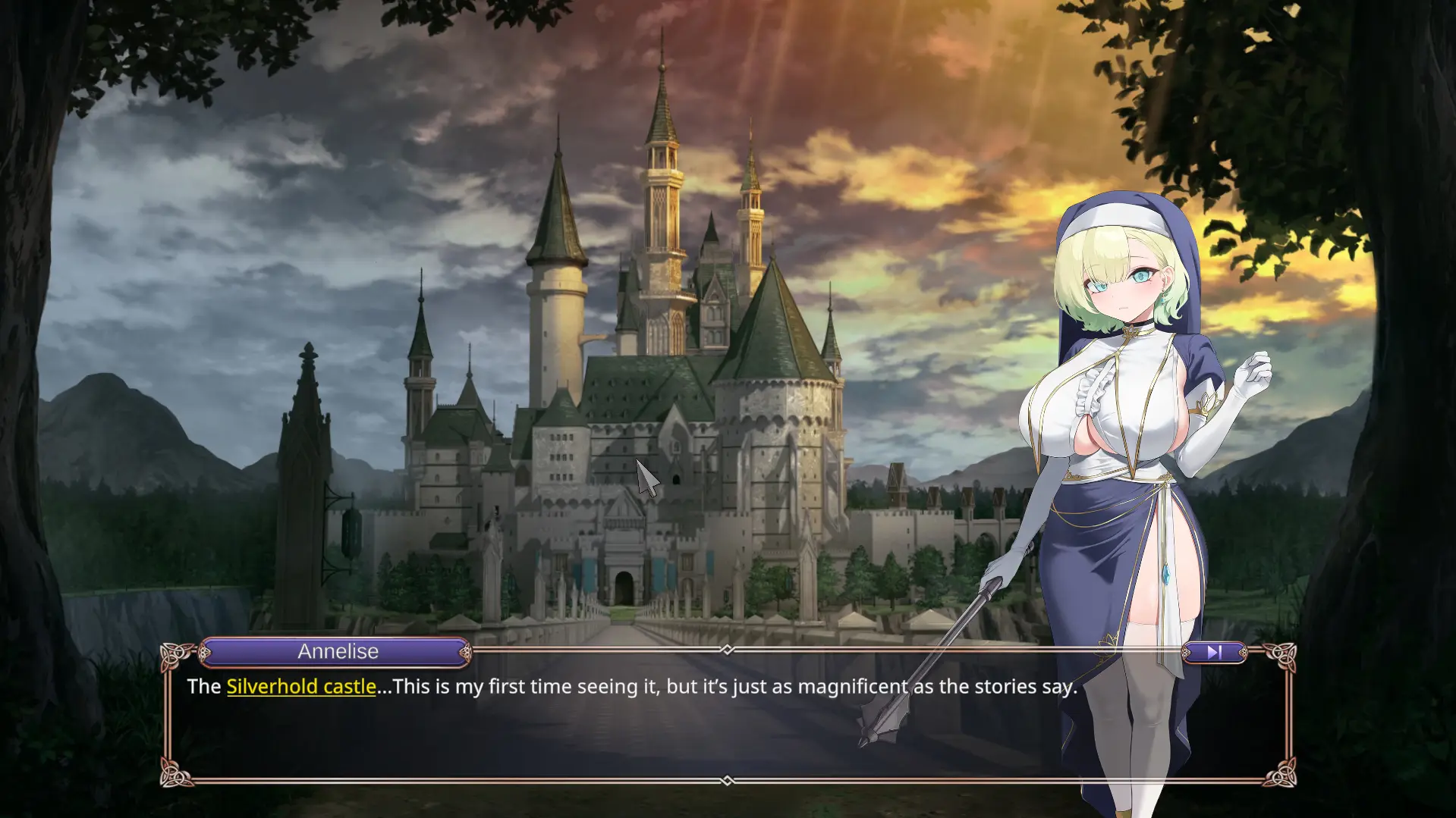 Castle of Vice gameplay screenshot 1 (Ren'Py adult game) by Wove Wolf – free download