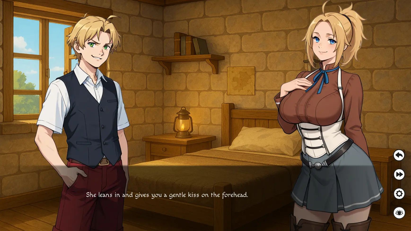 Mushoku Tensex gameplay screenshot 1 (Ren'Py adult game) by Eroshi – free download