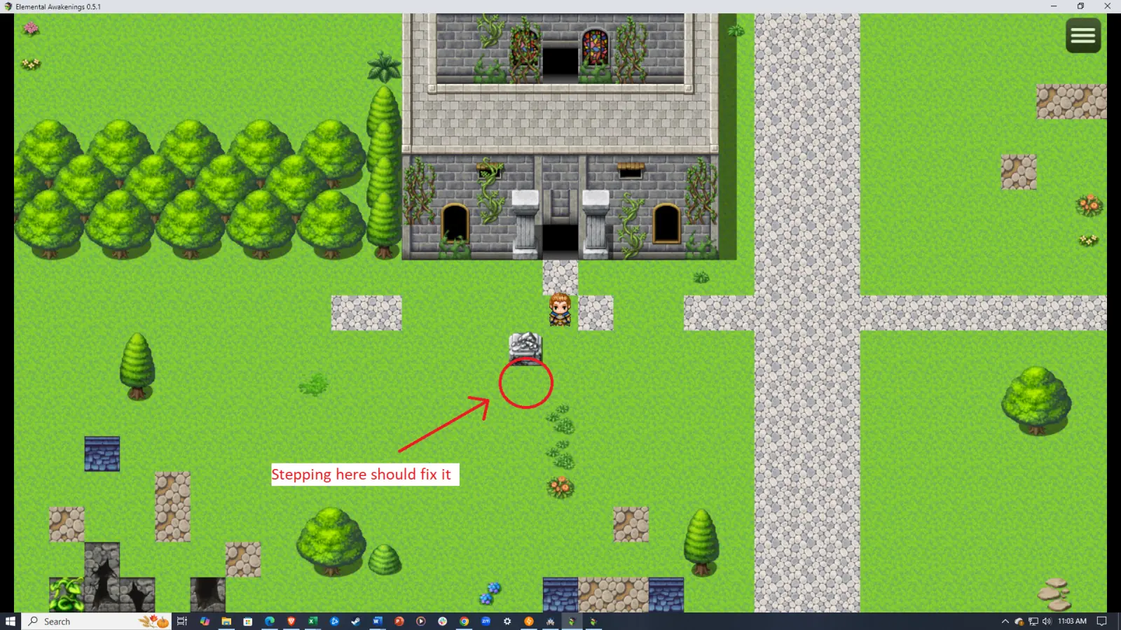 Elemental Awakenings gameplay screenshot 1 (RPGM adult game) by Winta Wodenson – free download