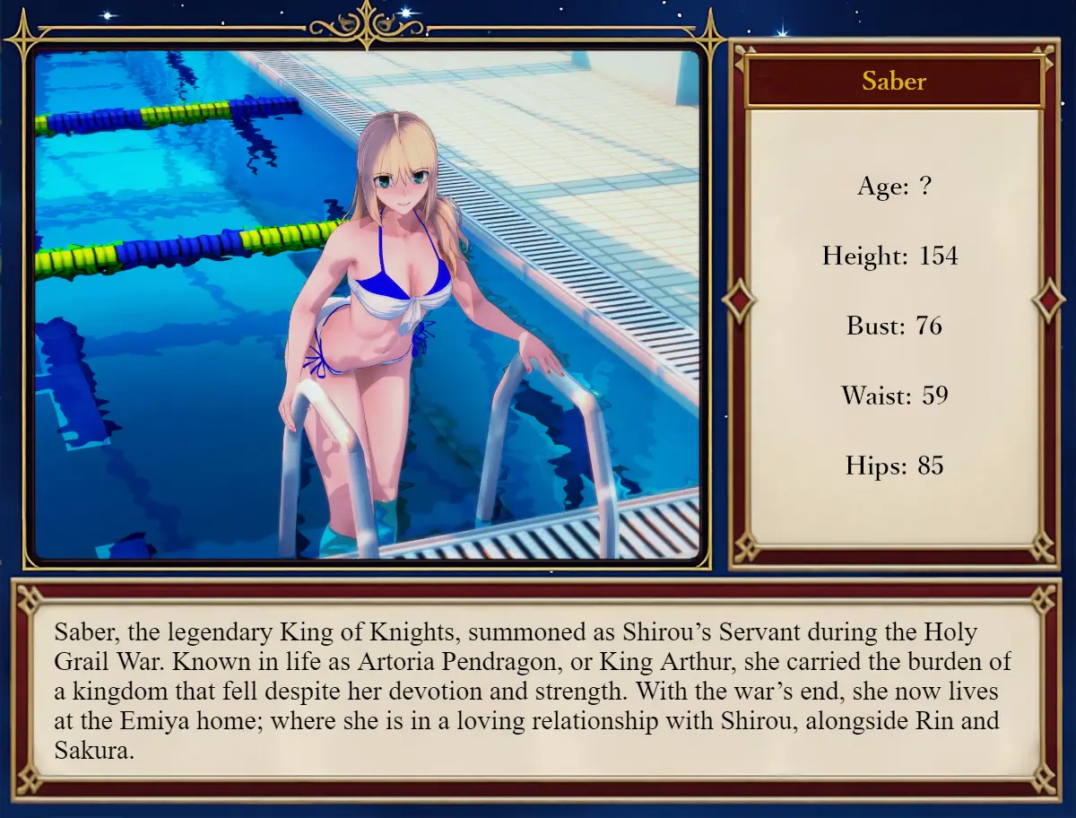 Fate/Stray Night gameplay screenshot 4 (RPGM adult game) by Kuddepudde – free download