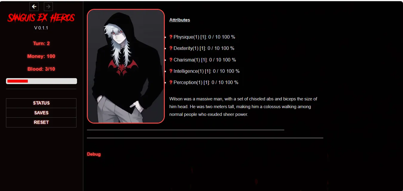 Sanguis Ex Hero gameplay screenshot 5 (HTML adult game) by Spiderling77 – free download