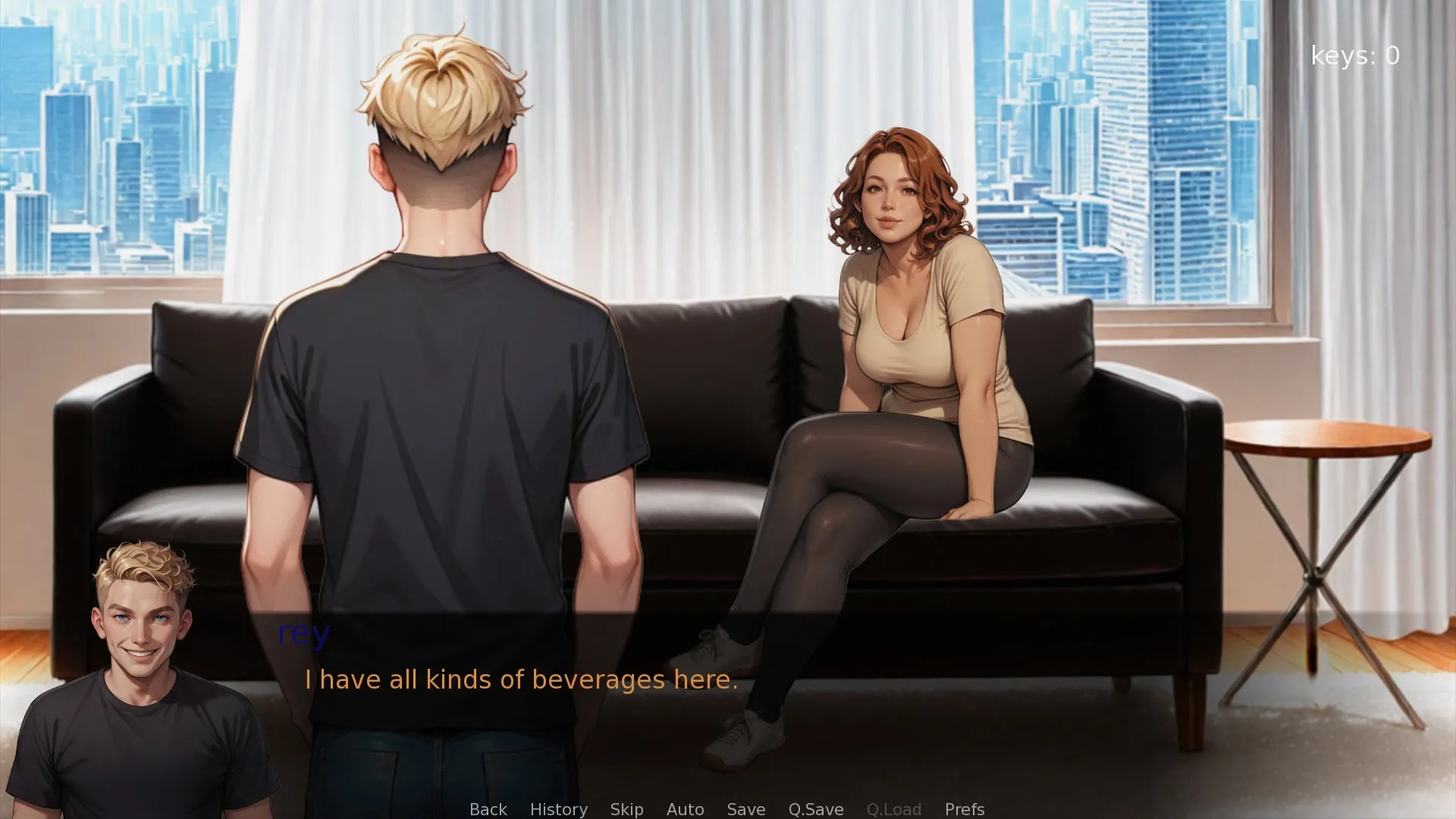 Interview Desires gameplay screenshot 1 (Ren'Py adult game) by caocaoart – free download