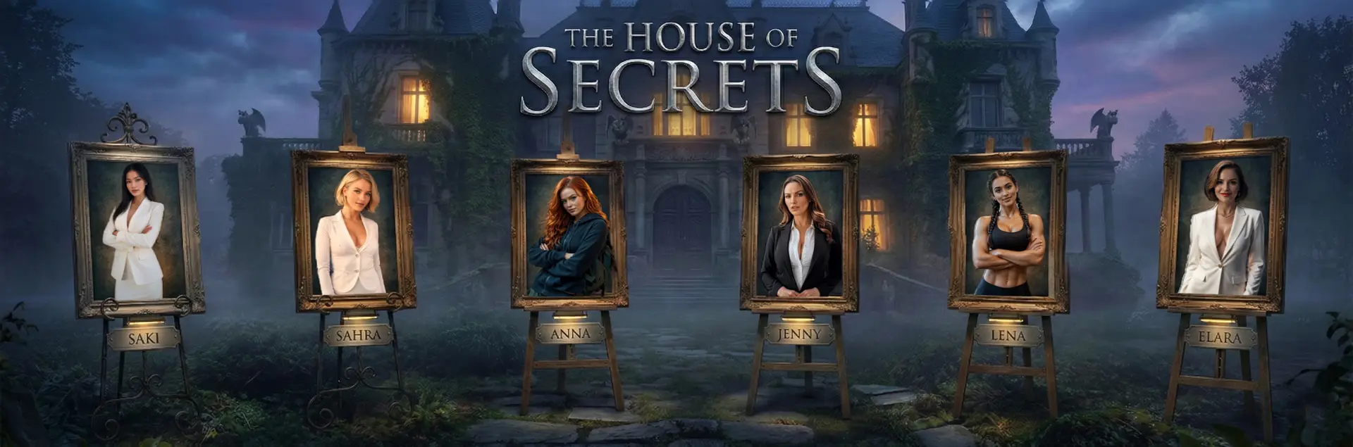 The House of Secrets cover 0.9.0 – Ren'Py adult game by Virtual Date Gaming free download