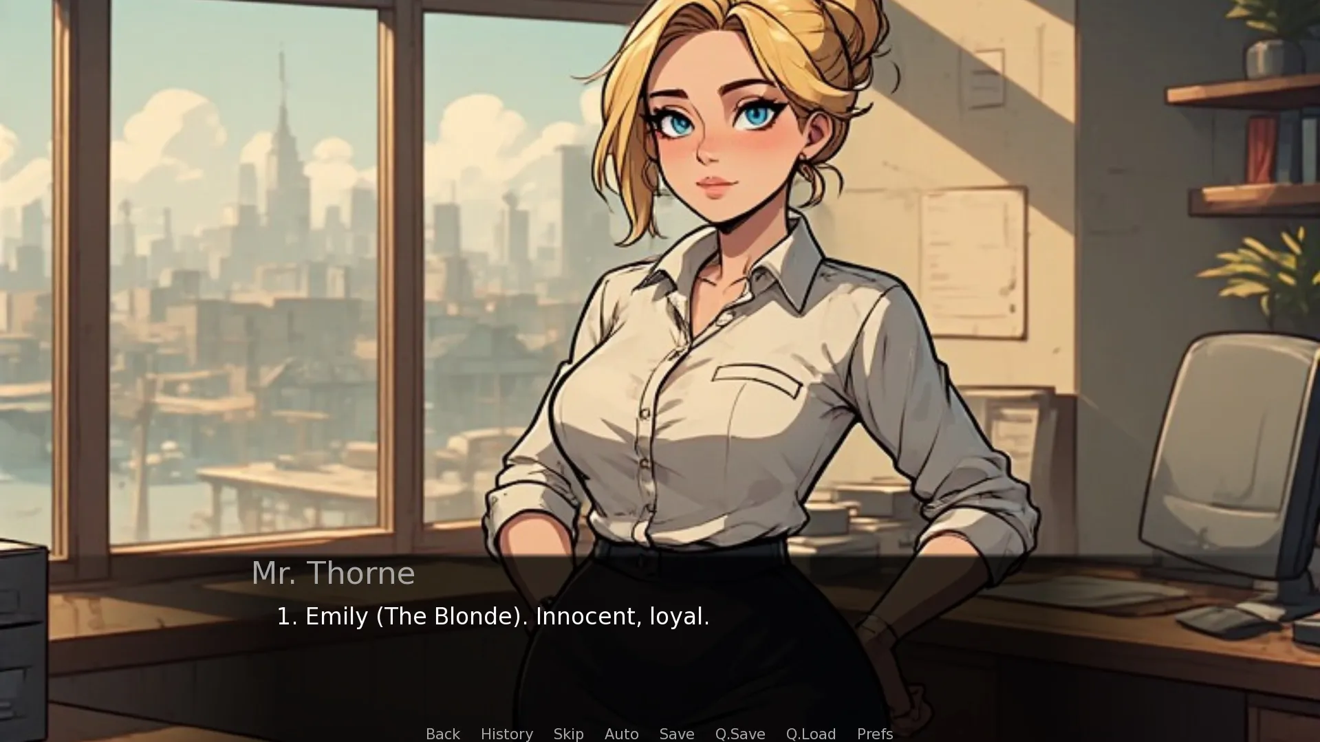 Mr. Thorne’s Office gameplay screenshot 5 (Ren'Py adult game) by kzfol – free download