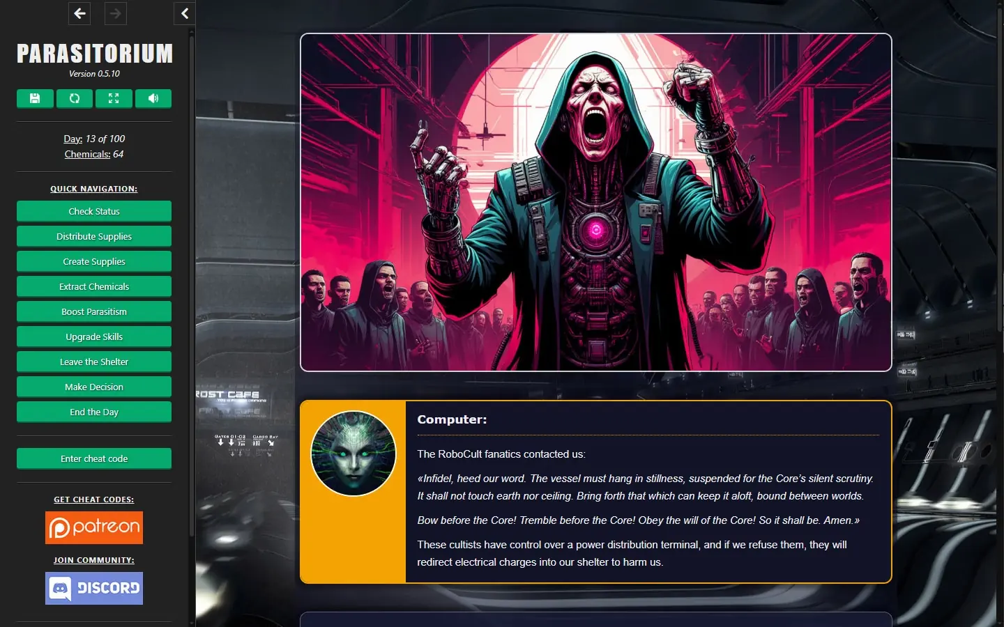 Parasitorium gameplay screenshot 4 (HTML adult game) by SupremeAI – free download