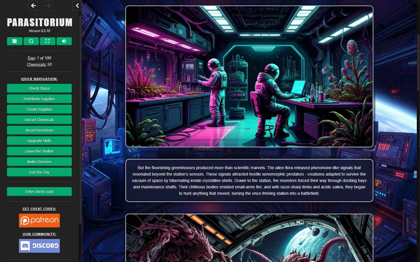 Parasitorium gameplay screenshot 10 (HTML adult game) by SupremeAI – free download