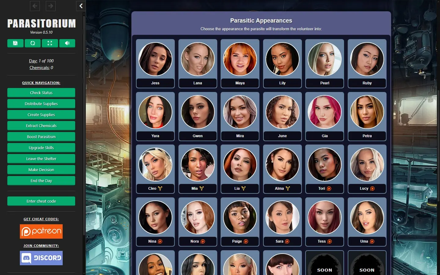 Parasitorium gameplay screenshot 23 (HTML adult game) by SupremeAI – free download