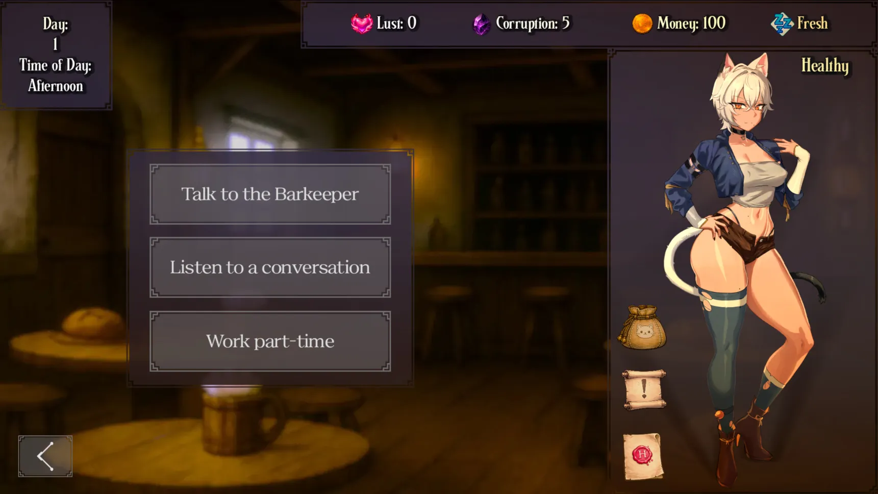 Fissure Divers: Maleena’s Corruption gameplay screenshot 1 (Godot adult game) by Corrupt Cinnamon – free download