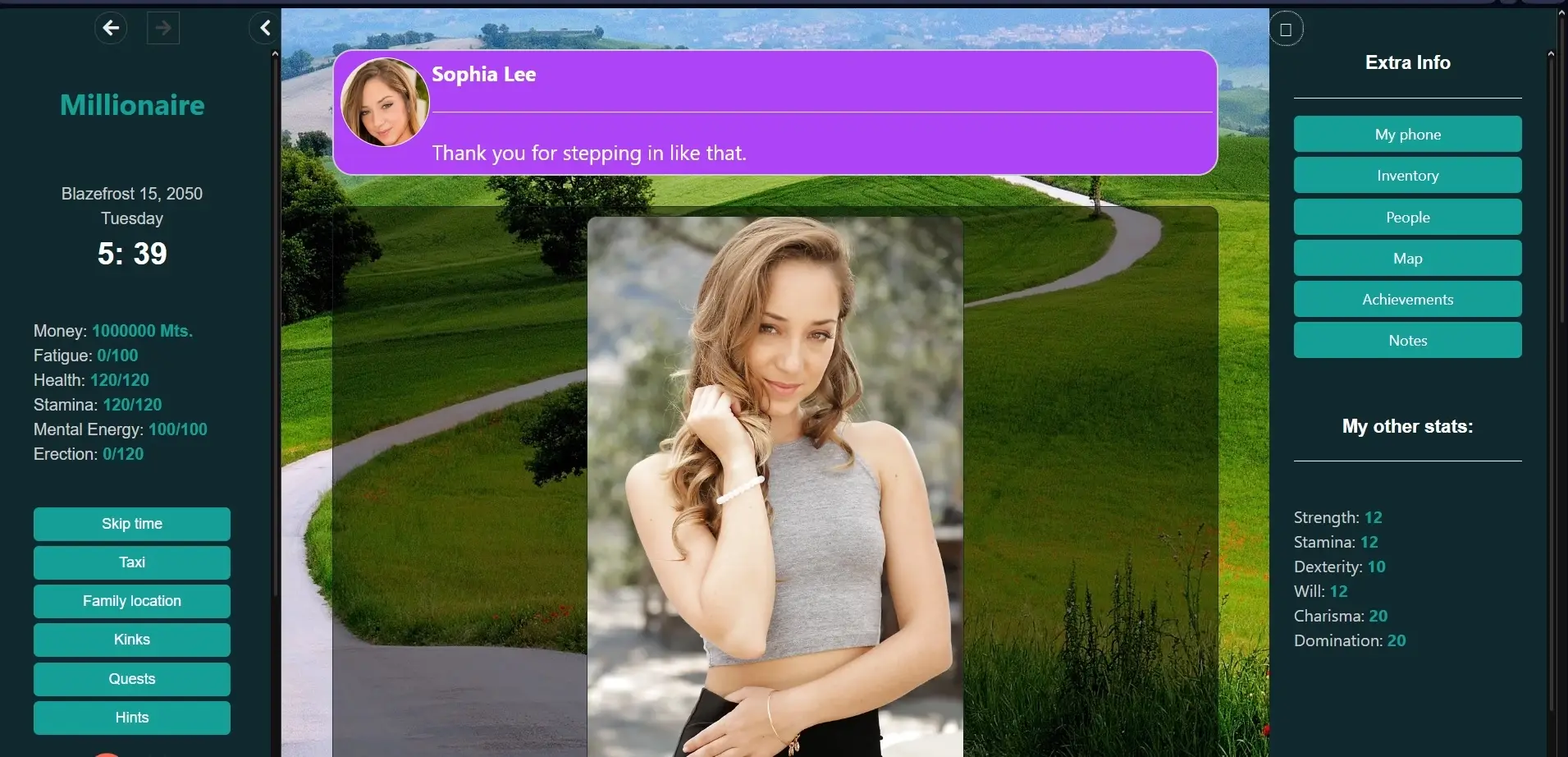Millionaire gameplay screenshot 23 (HTML adult game) by Deep Spirit – free download