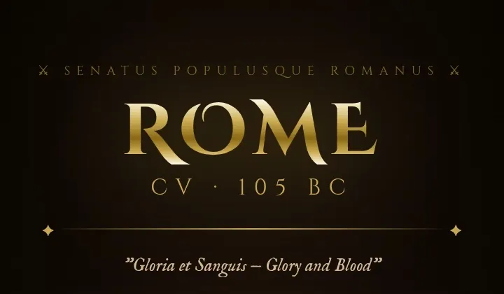 Rome, 105 BC cover Demo - 0.1.7c – HTML adult game by 30Roman Studio free download