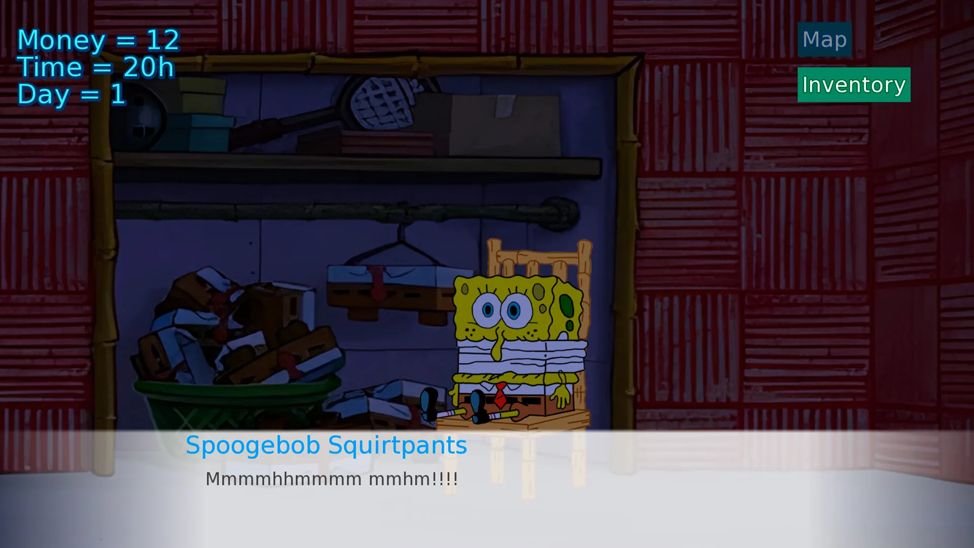 Spornbob: Deep in Bikini Bottom gameplay screenshot 3 (Ren'Py adult game) by FRANKTOPIA GAMESTUDIOS – free download