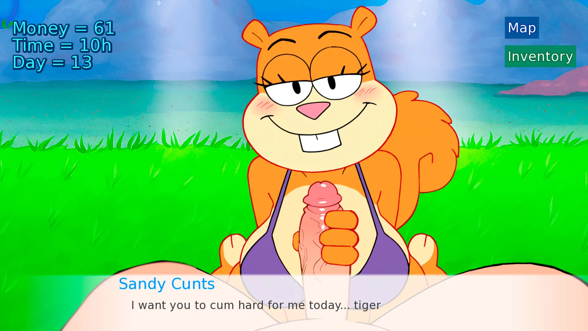 Spornbob: Deep in Bikini Bottom gameplay screenshot 6 (Ren'Py adult game) by FRANKTOPIA GAMESTUDIOS – free download