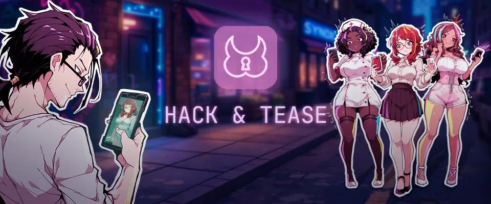 Hack & Tease cover 0.3.0.52 – Unity adult game by Manka Games free download