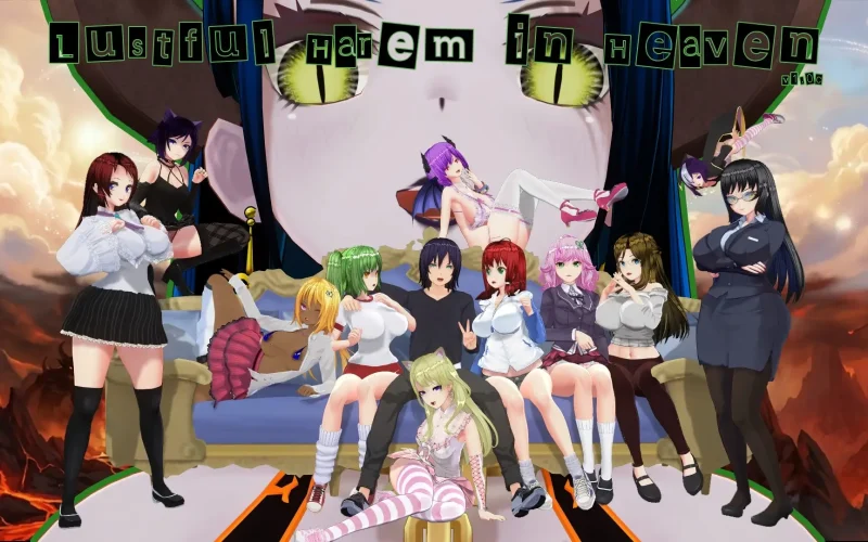 Lustful Harem in Heaven cover 1.4 – Ren'Py adult game by Sedhaild free download