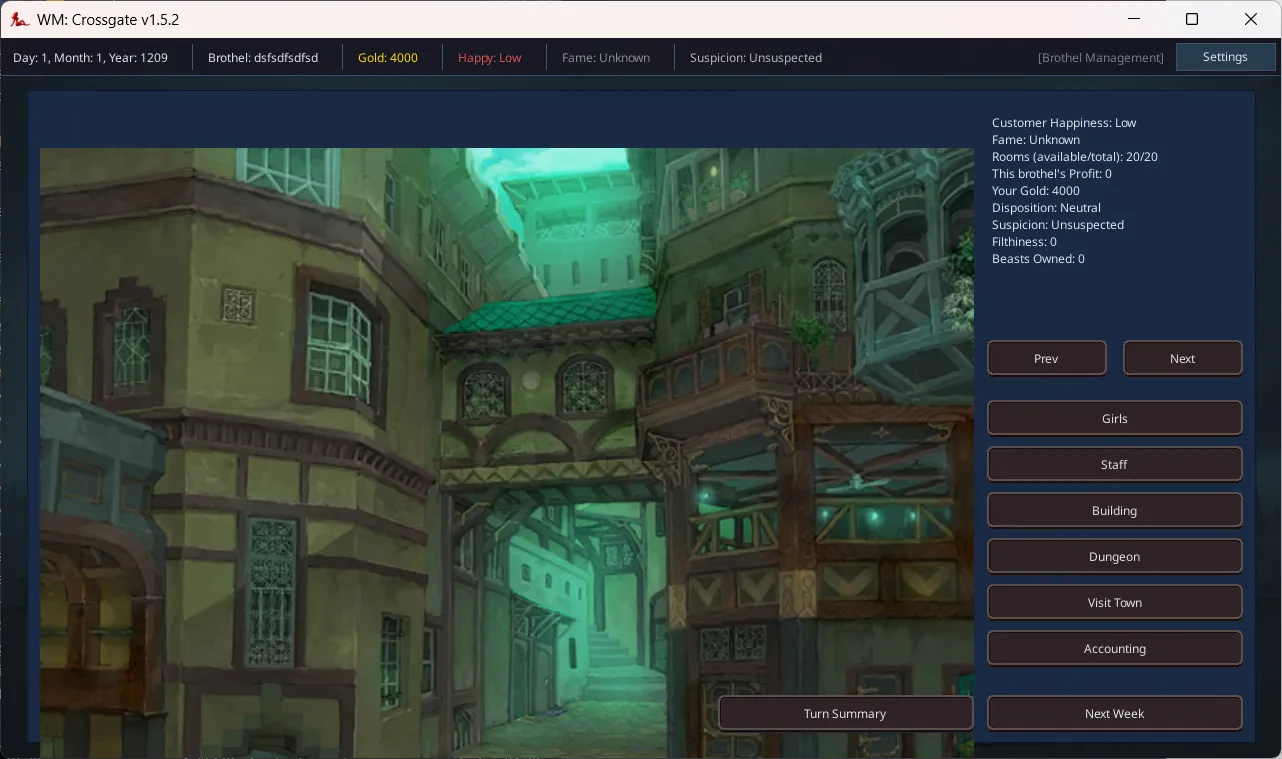 WhoreMaster Crossgate gameplay screenshot 3 (Others adult game) by turningpoint – free download