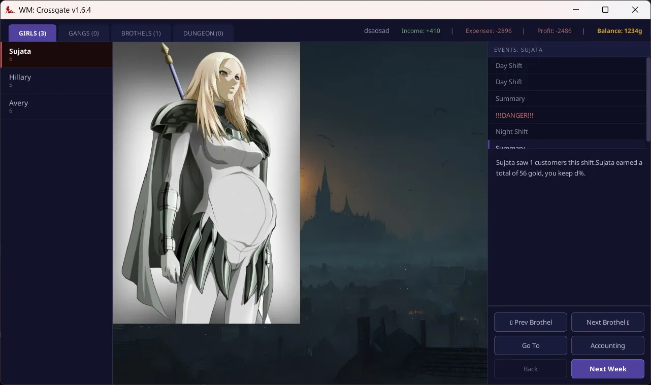 WhoreMaster Crossgate gameplay screenshot 2 (Others adult game) by turningpoint – free download