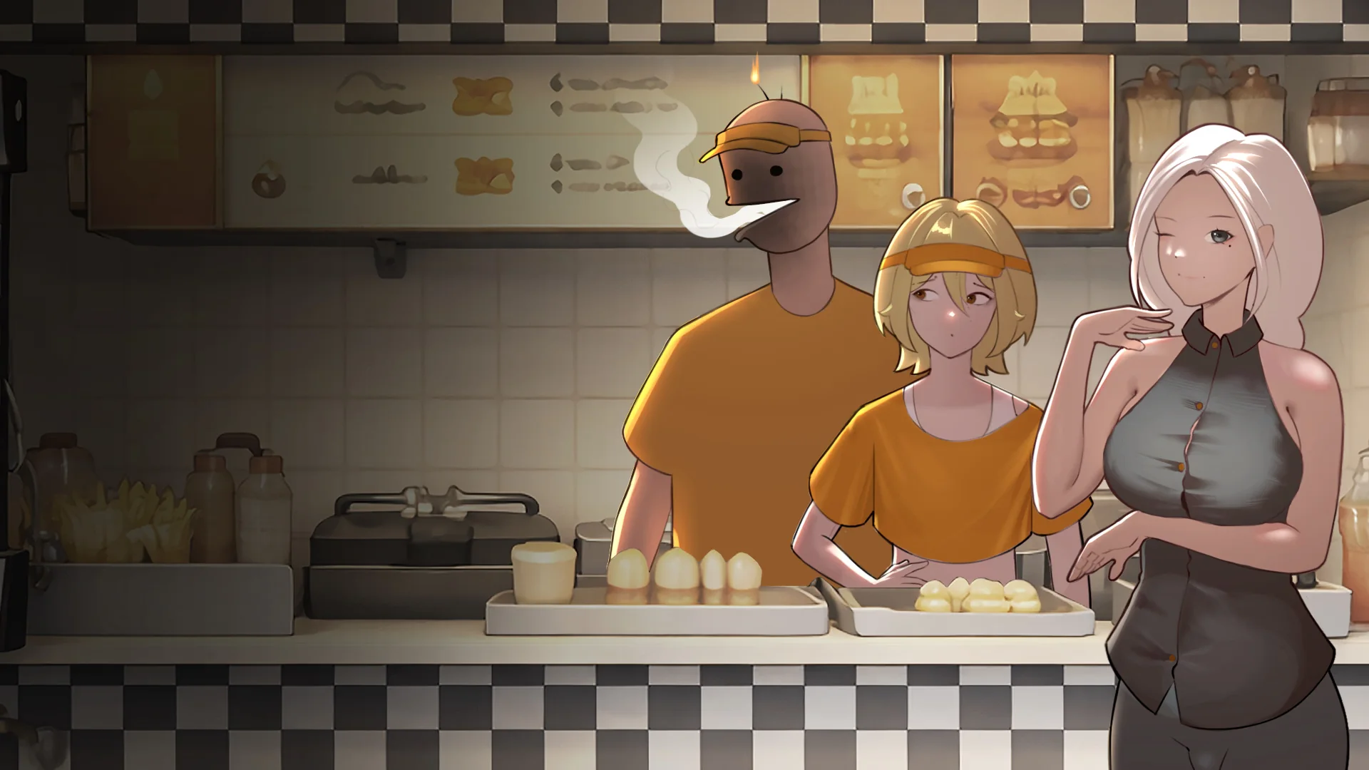 Avelis Burger cover 1.0.0 Public – Ren'Py adult game by Avelis Game free download