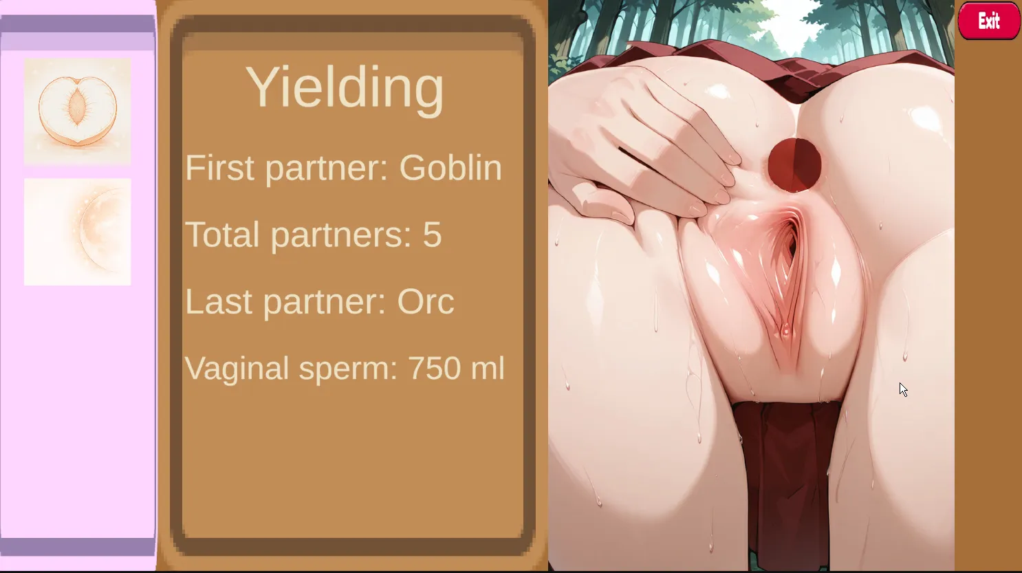Red Hood: Dark Desire gameplay screenshot 7 (Ren'Py adult game) by SoftSinGames – free download