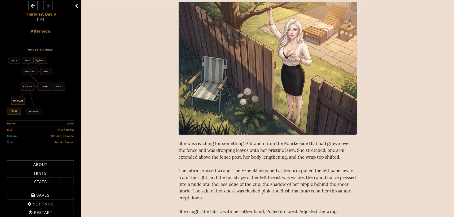Kincontrol gameplay screenshot 4 (HTML adult game) by The Naughty Three – free download