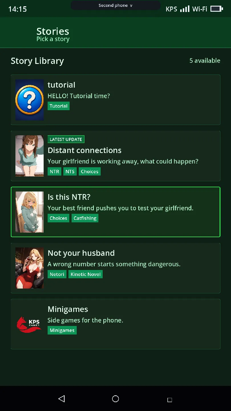 Sexting Sim Stories gameplay screenshot 1 (Godot adult game) by Kesash – free download