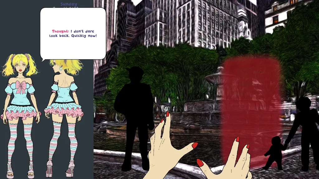 Eva in Gloria Aeterna gameplay screenshot 5 (Ren'Py adult game) by Ensorceled Nazarene – free download
