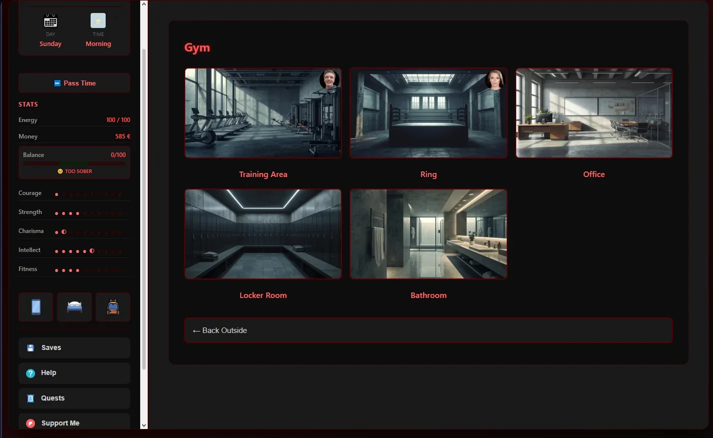 Another Mask gameplay screenshot 1 (HTML adult game) by Last Mask – free download