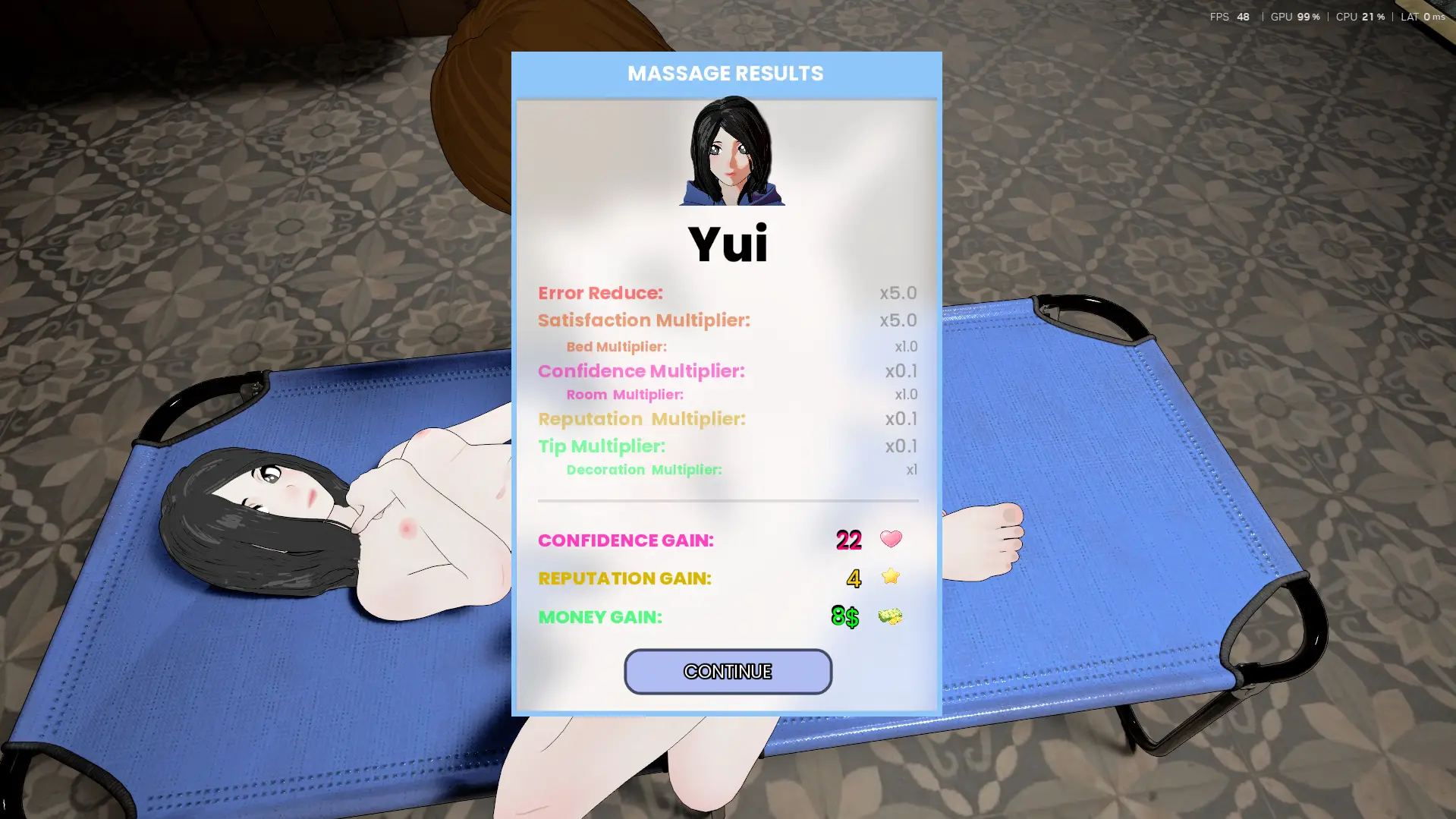 Lewd Massage gameplay screenshot 1 (Unreal Engine adult game) by TheAesthetik – free download
