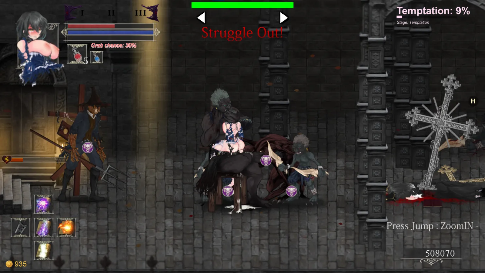 Night of Revenge “HELLGATE: Descent Into Darkness” gameplay screenshot 8 (Unity adult game) by NoXeKeeper – free download