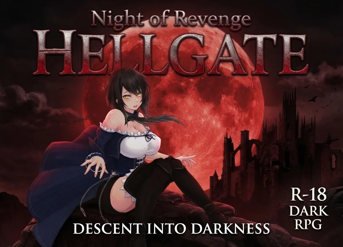 Night of Revenge “HELLGATE: Descent Into Darkness” cover 1.2.5 – Unity adult game by NoXeKeeper free download
