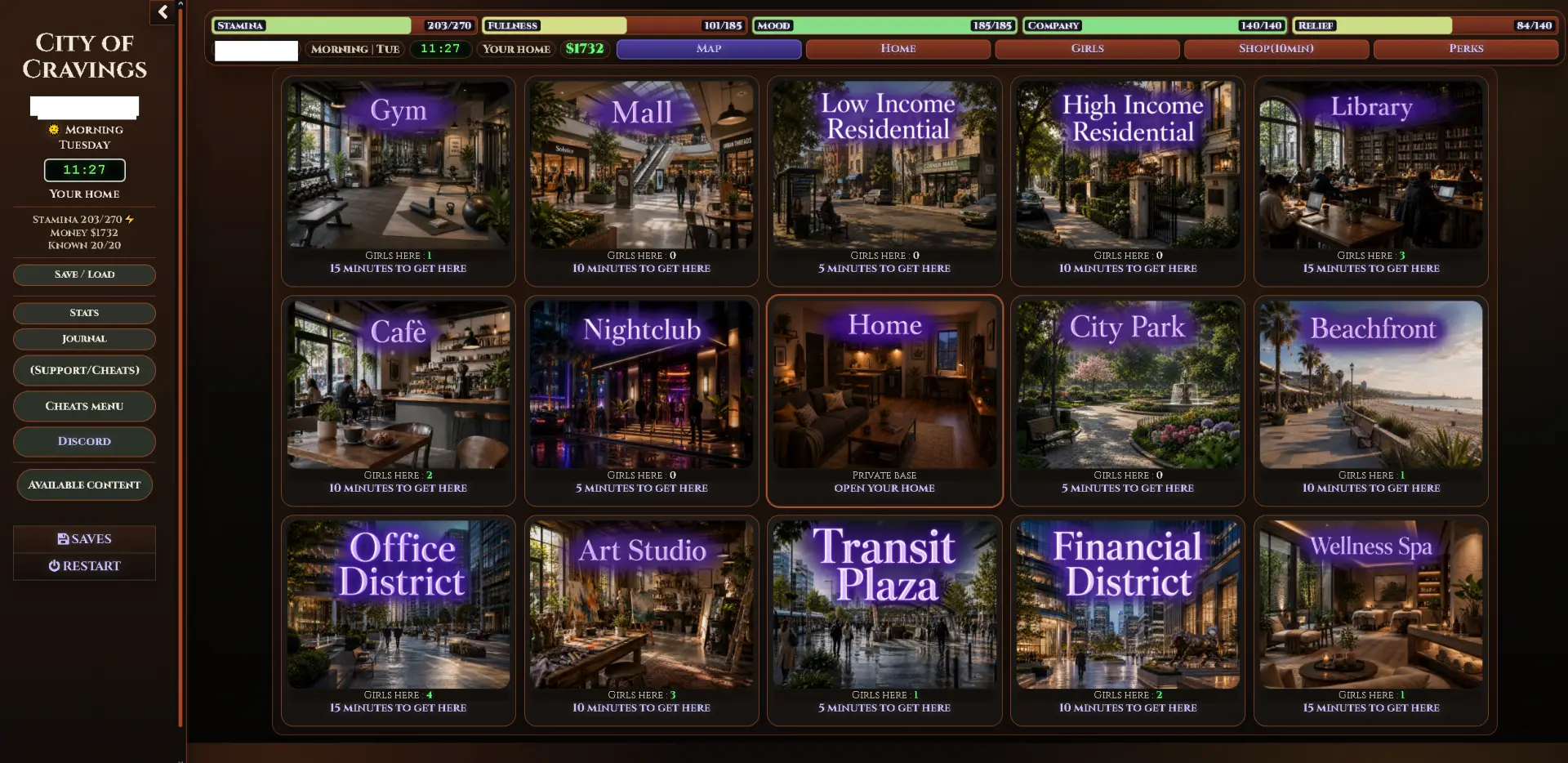 City of Cravings gameplay screenshot 7 (HTML adult game) by Citocrav – free download