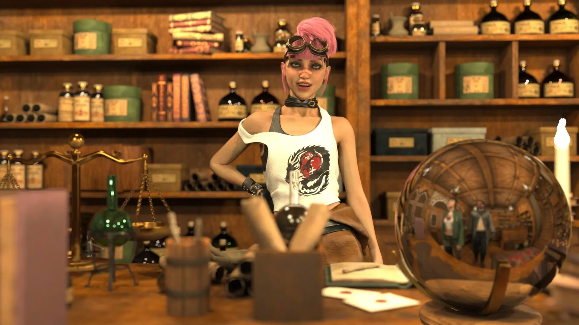 Steam City gameplay screenshot 4 (Ren'Py adult game) by Team Spark – free download