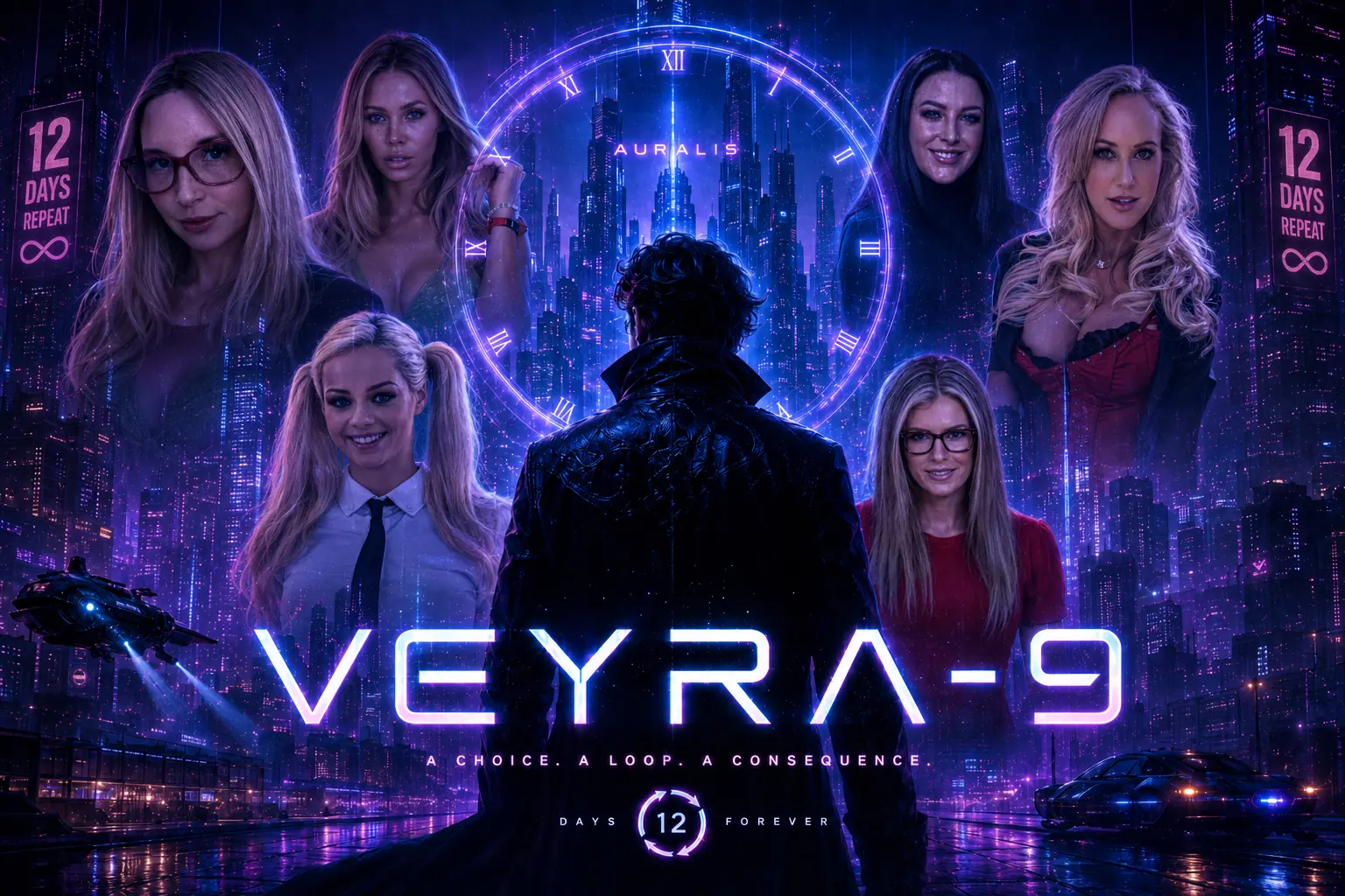Veyra-9 cover 0.22 – HTML adult game by Bad Luck free download