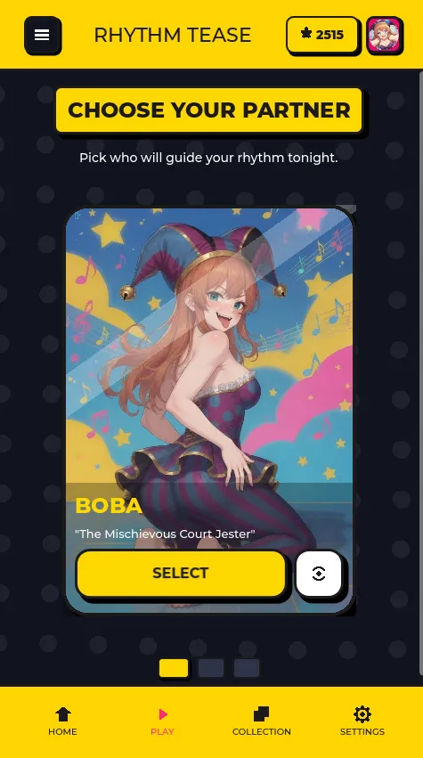 Rhythm Tease gameplay screenshot 1 (Godot adult game) by Bobona – free download