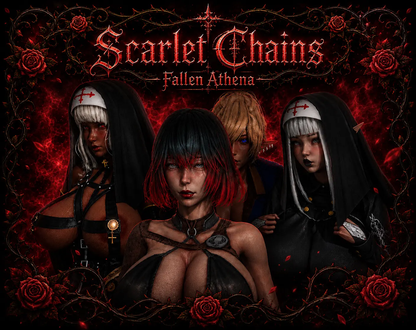 Scarlet Chains: Fallen Athena cover Demo 0.1.5b – Ren'Py adult game by FengyJoi free download