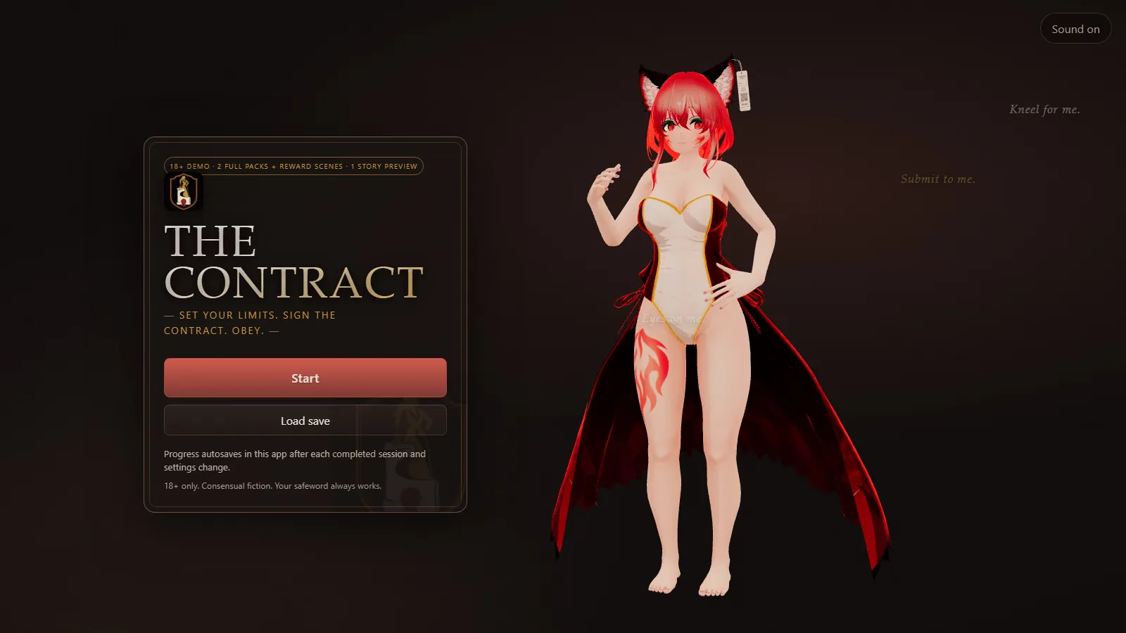 The Contract gameplay screenshot 1 (Others adult game) by Carnal Codex Studio – free download