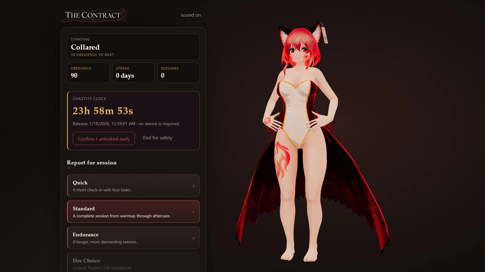 The Contract gameplay screenshot 9 (Others adult game) by Carnal Codex Studio – free download