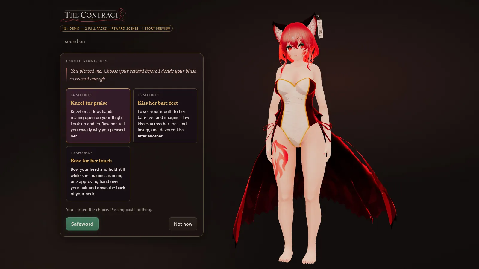 The Contract gameplay screenshot 6 (Others adult game) by Carnal Codex Studio – free download
