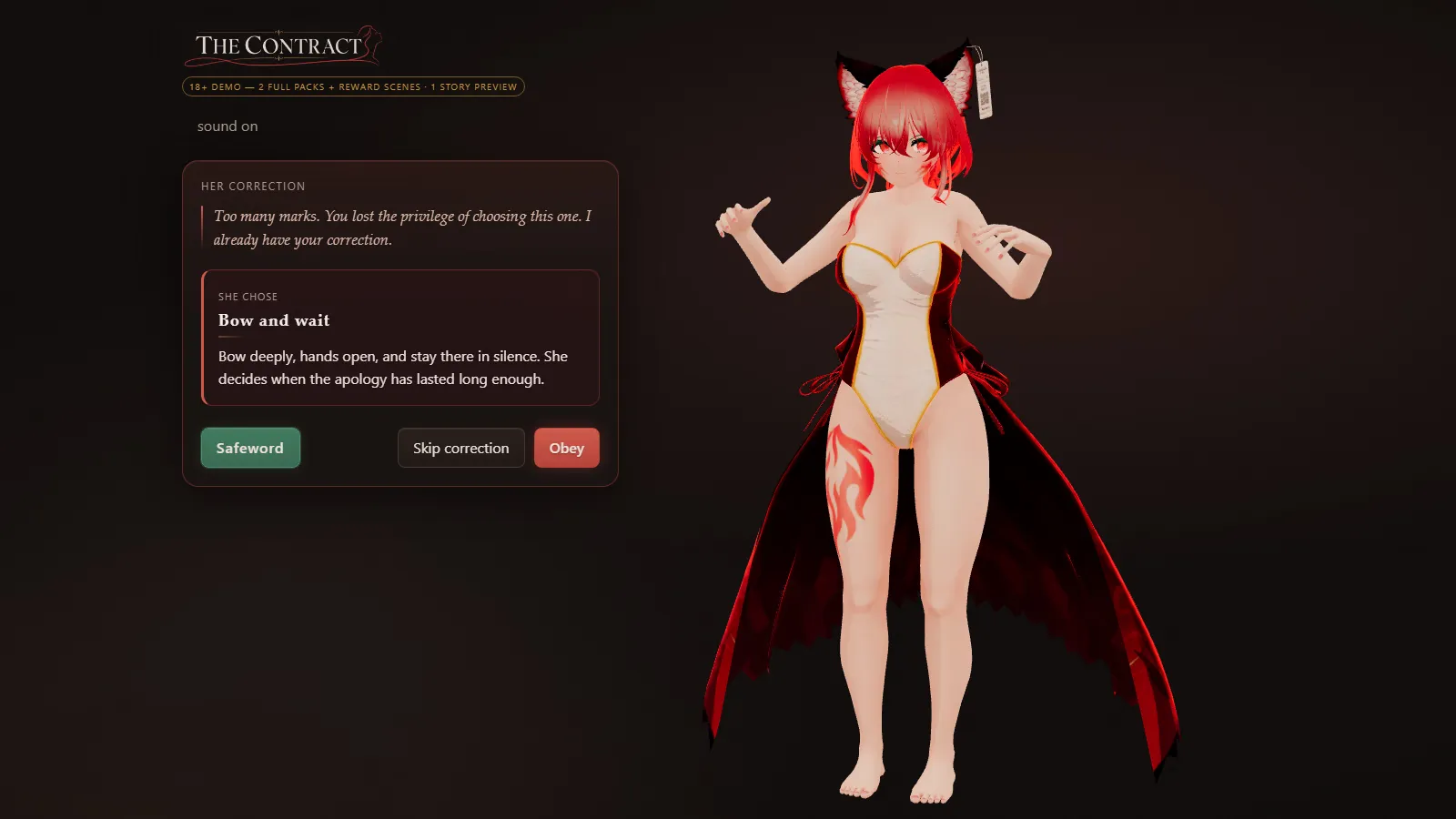 The Contract gameplay screenshot 8 (Others adult game) by Carnal Codex Studio – free download