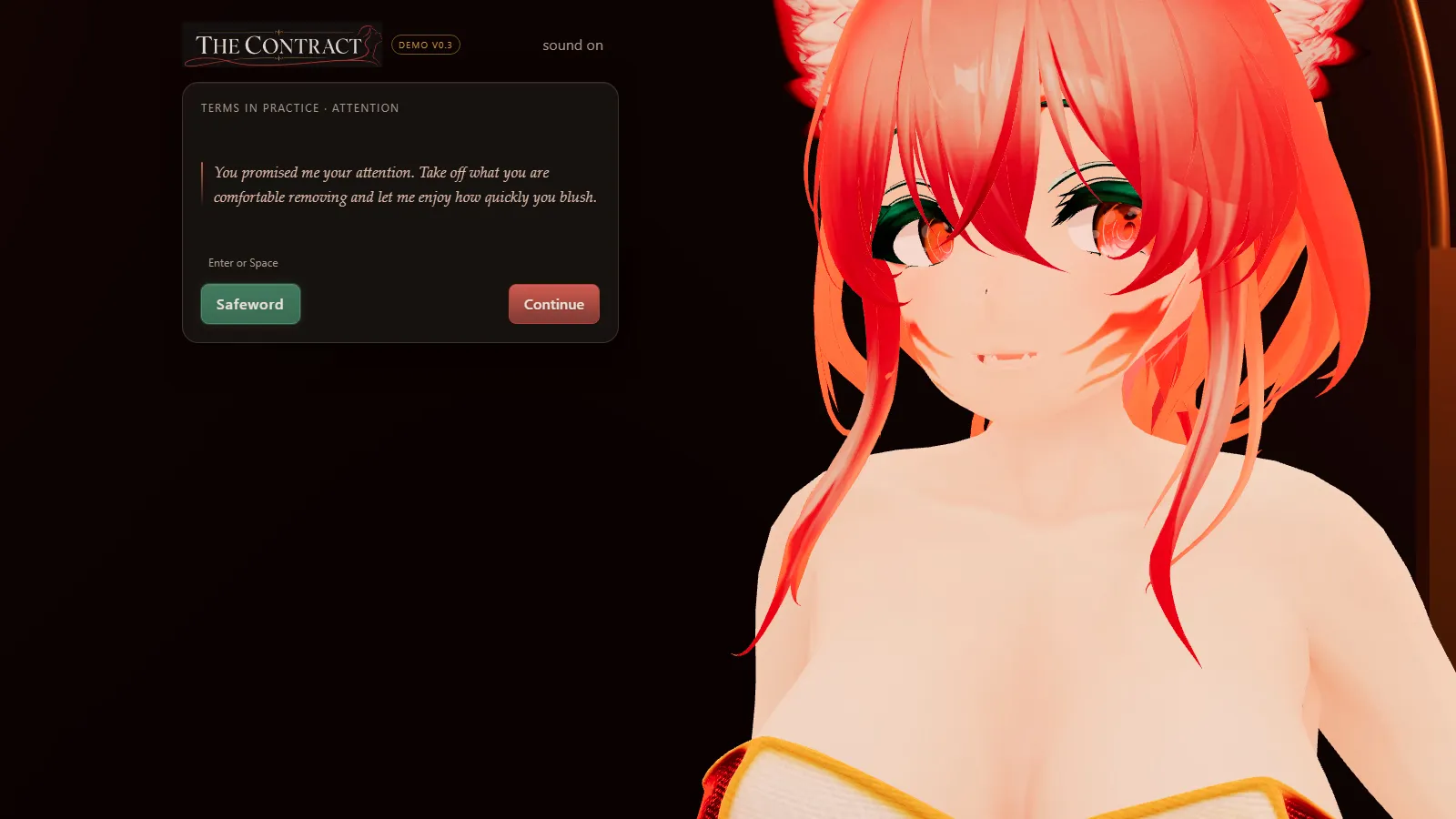 The Contract gameplay screenshot 15 (Others adult game) by Carnal Codex Studio – free download