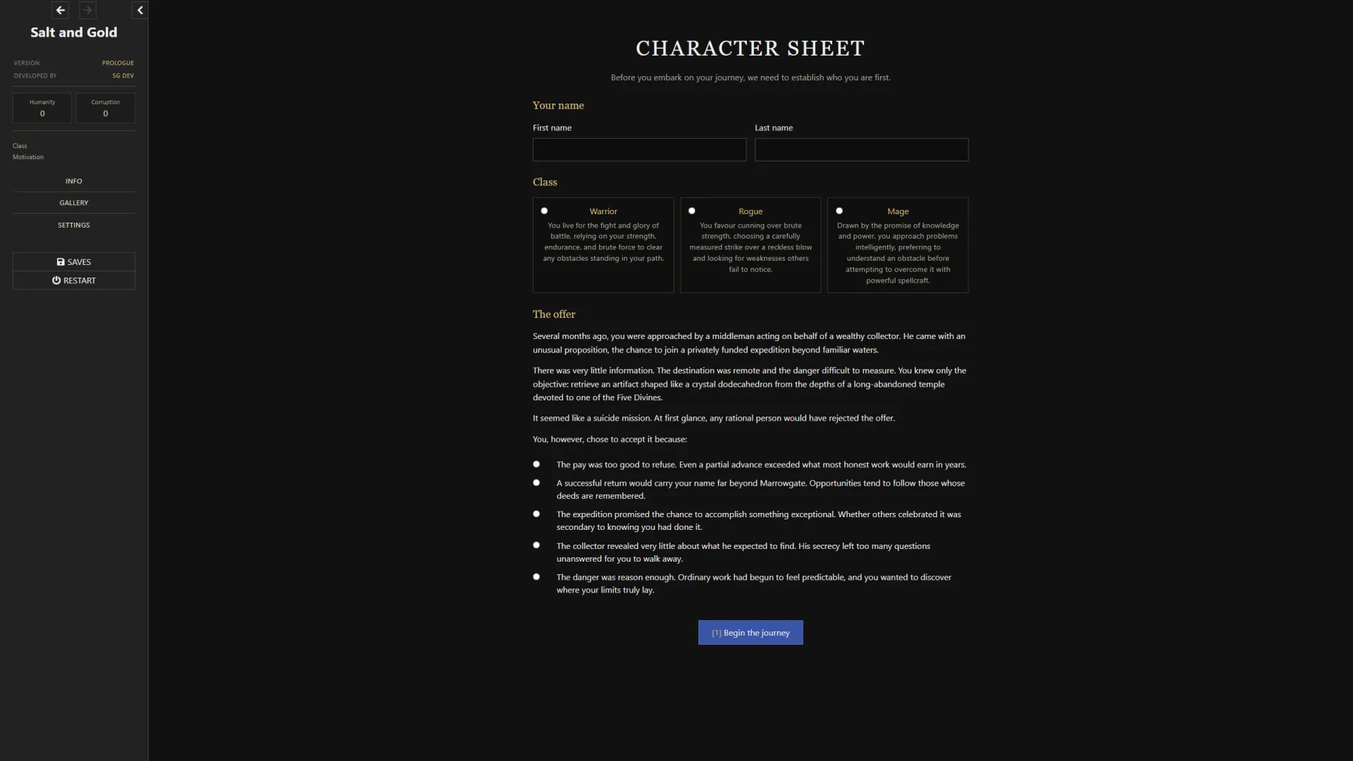 Salt and Gold gameplay screenshot 1 (HTML adult game) by SG Dev – free download