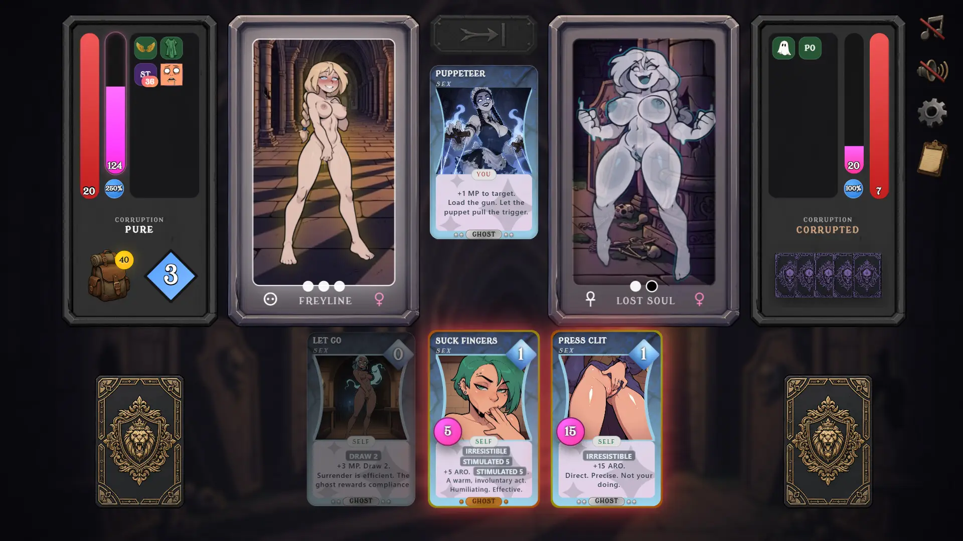 A Deck Full of Hex gameplay screenshot 2 (Others adult game) by Purple Octopus – free download